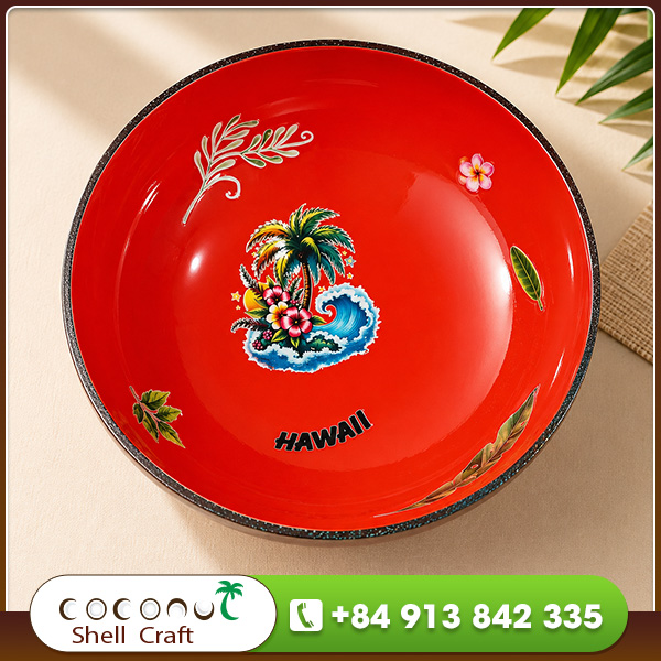 Lacquered coconut shell bowl SM013